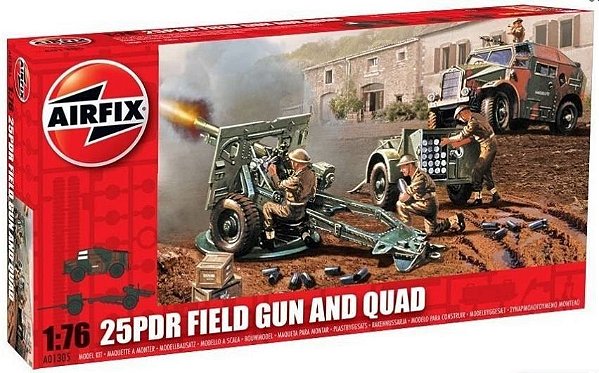 AirFix - 25PDR Field Gun & Quad - 1/76 (Sucata)