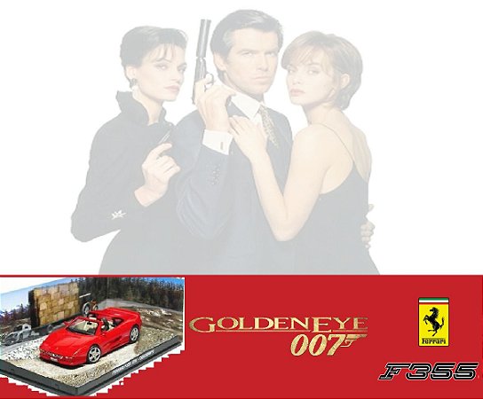 Coleção James Bond 007 Eaglemoss - Ferrari F355 - 007 Contra GoldenEye - 1/43