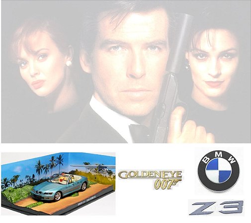 Coleção James Bond 007 Eaglemoss - BMW Z3 - 007 Contra GoldenEye - 1/43