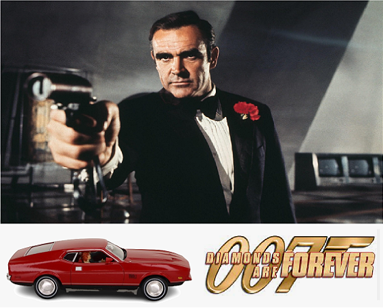 Coleção James Bond 007 Eaglemoss - Ford Mustang Mach I - 007: Os Diamantes São Eternos - 1/43