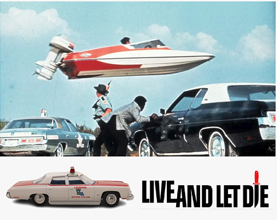 Coleção James Bond 007 Eaglemoss - Chevrolet Bel-Air "Louisiana State Police Car" - 007: Viva e Deixe Morrer - 1/43