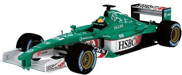 Coleção Lendas Brasileiras do Automobilismo Eaglemoss - Jaguar R2 Ford Cosworth 2001 - 1/43