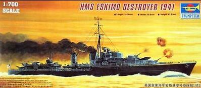 Trumpeter - HMS Eskimo Destroyer 1941 - 1/700