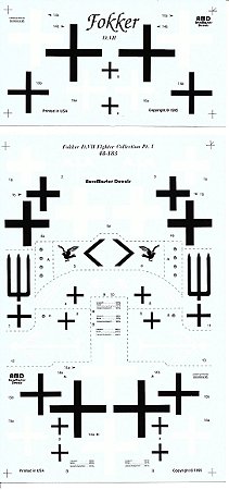 Aeromaster Decais - Decal para Fokker D.VII Parte 1 - 1/48