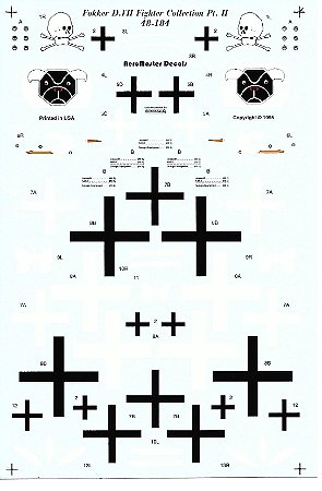 Aeromaster Decais - Decal para Fokker D.VII Parte 2 - 1/48