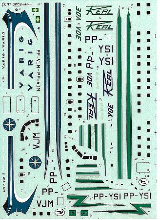 FCM Decais - Decais para DC-6B (Real) - 1/144