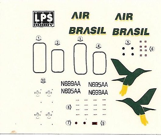 LPS Hobby - Decais Air Brasil - 1/200