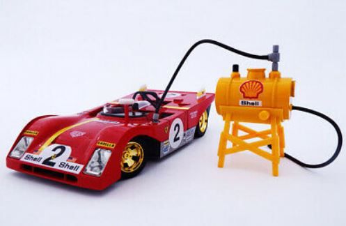Collezione Classicos Shell/Ferrari - Ferrari 312 P "24 horas de Daytona" 1972 & Racing Fuel Pump Shell - 1/18