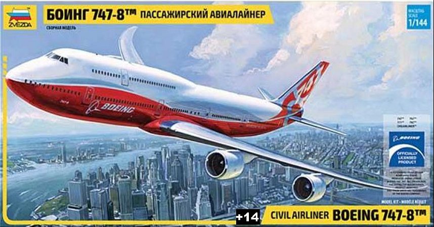 Zvezda - Civil Airliner Boeing 747-8 - 1/144