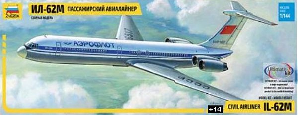 Zvezda - Civil Airliner Ilyushin IL-62M - 1/144