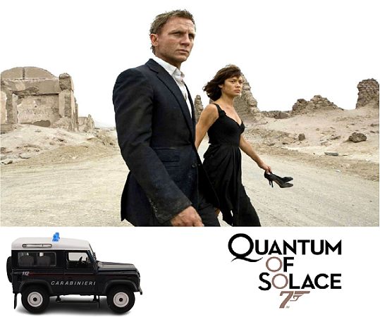 Coleção James Bond 007 Eaglemoss - Land Rover Defender "Carabinieri"  - 007: Quantum of Solace - 1/43