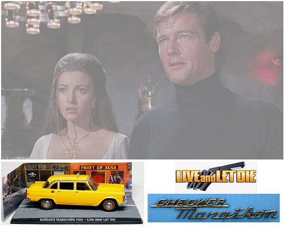 Coleção James Bond 007 Eaglemoss - Checker Marathon Taxi - Com 007 Viva e Deixe Morrer - 1/43