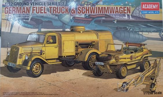 Academy - German Fuel Truck (Opel Blitz T-Stoff Tanker) & Schwimmwagen - 1/72