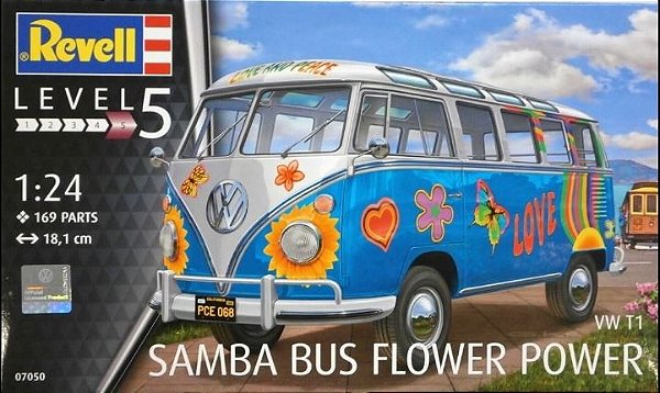 Revell - VWT1 Samba Bus (Kombi) "Flower Power" - 1/24