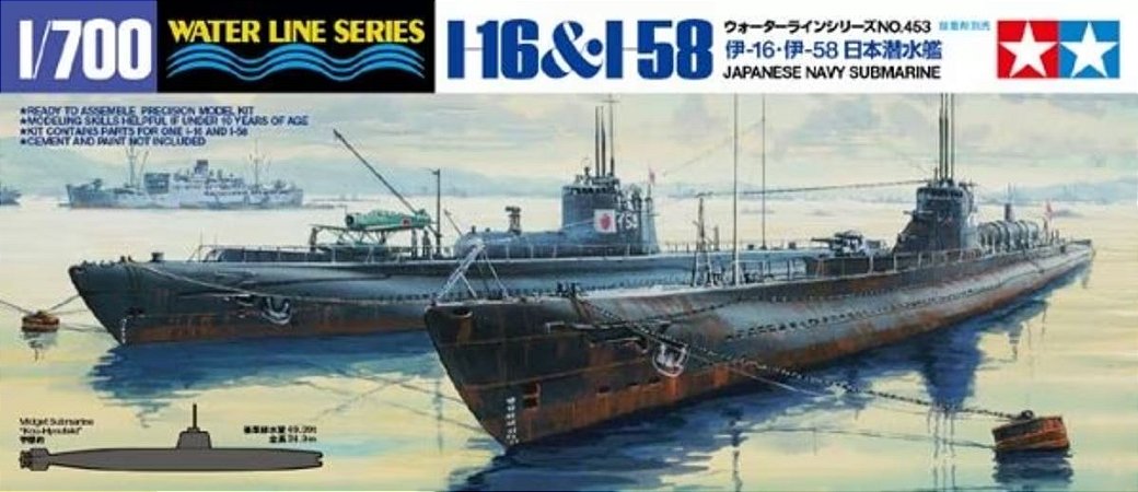 Tamiya - Japanese Navy Submarine  I-16 & I-58 - 1/700