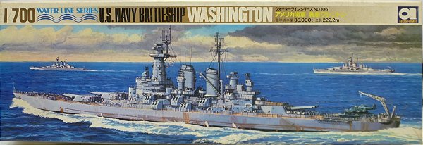 Aoshima - U.S. Navy Battleship Washington - 1/700 (Sem Caixa)