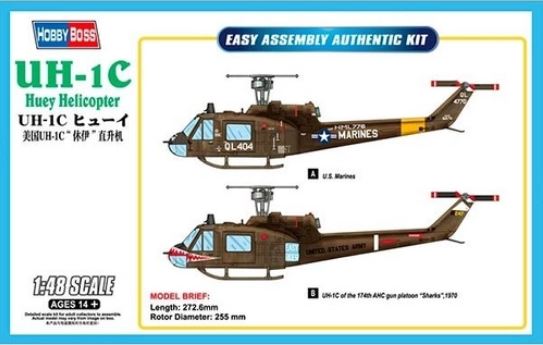 Hobby Boss - UH-1C Huey Helicopter - 1/48