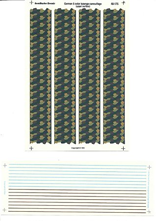 Aeromaster Decais - Decal para WWI German 5 Color Lozenge Camouflage (Upper Surface) - 1/48