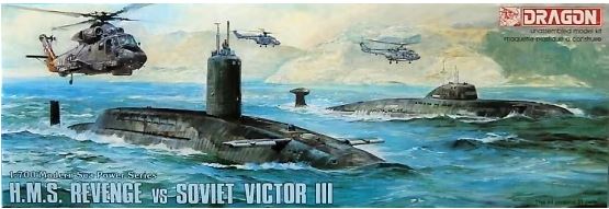 Dragon - H.M.S. Revenge vs. Soviet Victor III - 1/700