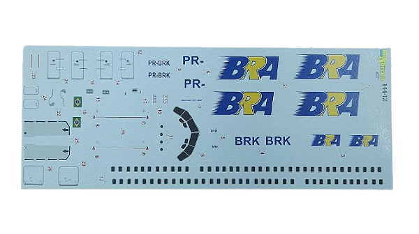 RBX Decais - Decais para 737-300 da BRA - 1/144