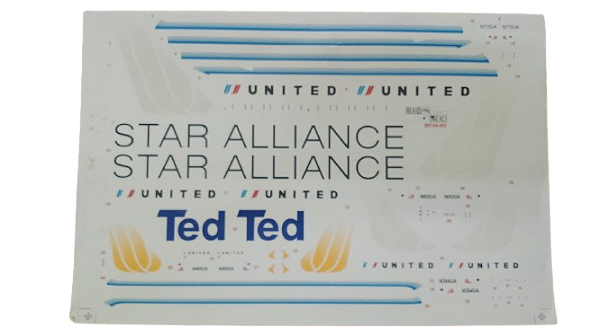 Brasil Decais - Decal para Boeing 777-200 United Airlines/Star Alliance - 1/144
