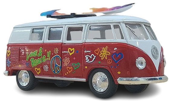 Volkswagen Kombi com Fricção e Prancha (sem caixa) - 1/32