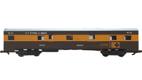 Frateschi -  Vagão Bagageiro Aço Carbono CVRD BC 123 "Expresso Ferroviário Vitória a Minas" - HO (sem caixa)