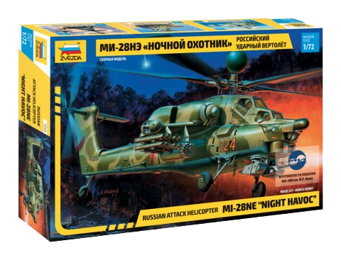 Zvezda - Russian Attack Helicopter MiL MI-28NE "Night Havoc" - 1/72