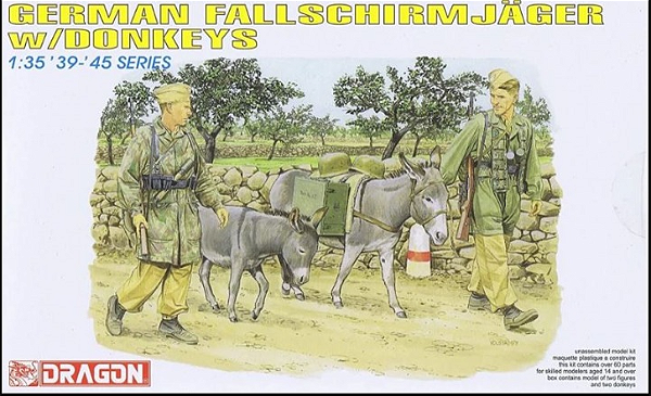 Dragon - German Fallschirmjäger with Donkeys - 1/35