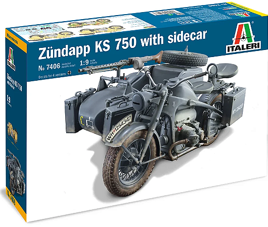 Italeri - Zündapp KS 750 with sidecar - 1/9