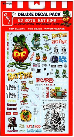 AMT - Decais Ed Roth's Rat Fink para carros - 1/24
