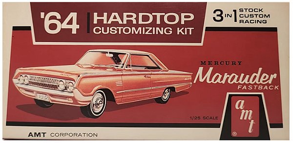 AMT - '64 Hardtop Customizing kit Mercury Marauder Fastback (3 in 1 Stock Custom Racing) - 1/25
