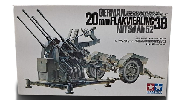 TAMIYA - German MIT Sd. Ah. 52 20mm Flakvierling 38 - 1/35