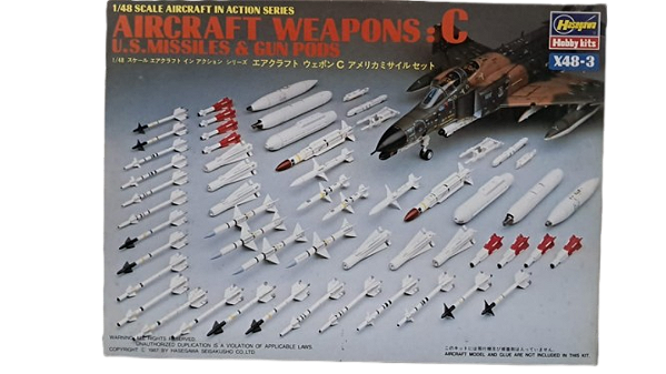 HASEGAWA - Aircraft Weapons: C (U.S. Missiles & Gun Pods) - 1/48