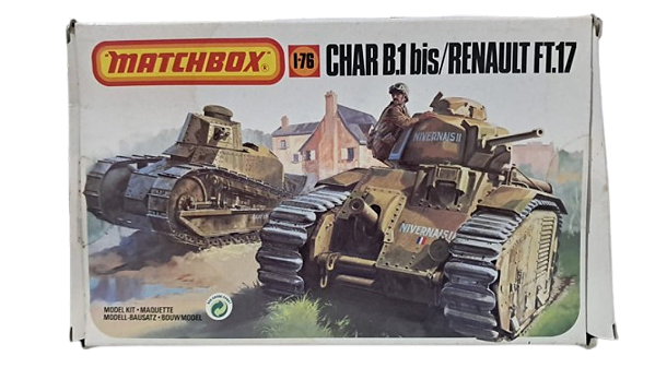 MATCHBOX - Char B.1 Bis + Renault Ft. 17 - 1/76