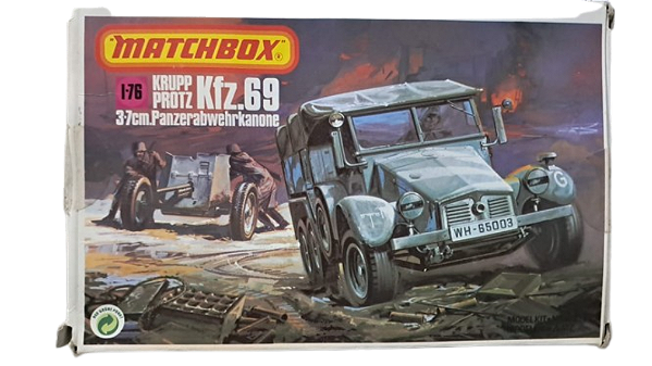 MATCHBOX - Krupp Protz Kfz. 69 3.7cm Panzerabwehrkanone - 1/76