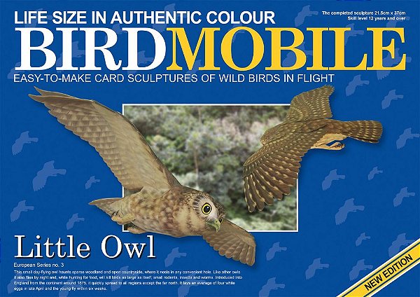 BIRDMOBILE - Puzzle 3D Papercraft Little Owl (Coruja-Buraqueira)