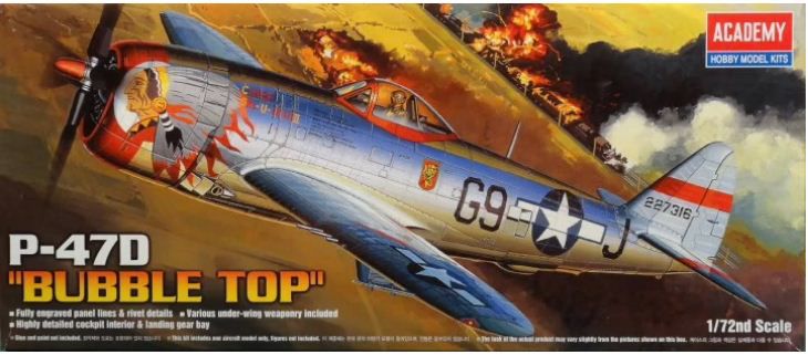 Academy - P-47D "Bubble Top" - 1/72