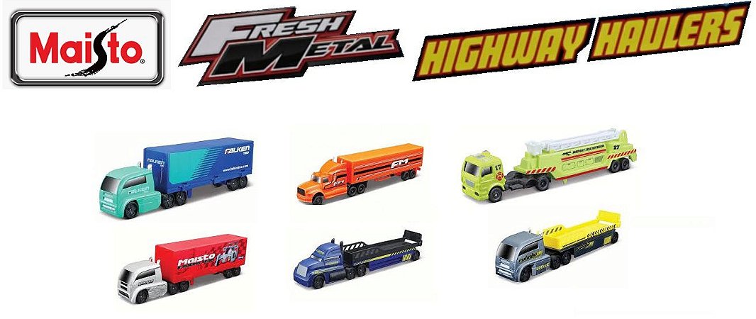 Maisto - Coleção de Caminhões Fresh Metal Highway Haulers - 1/64