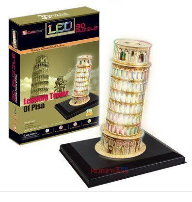 CubicFun - Leaning Tower com LED - Puzzle 3D