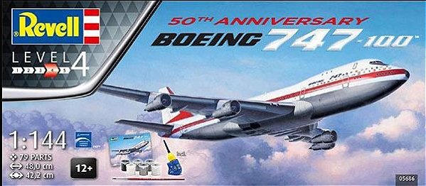 Revell - 50th Anniversary Boeing 747-100 - 1/144
