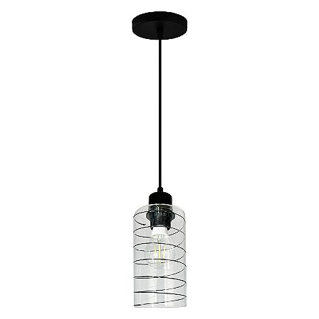 Luminária Pendente Teto Moderno Track Linhas Quarto Sala Bancada 1 lâmpada Bivolt E27