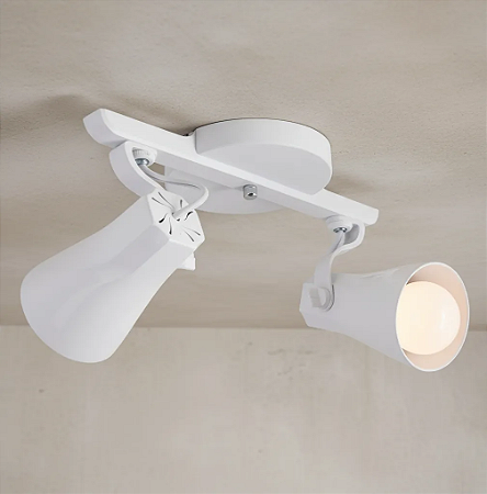 Luminária de Teto Spot Trilho Direcionável Octa 2 Lâmpadas Praia Litoral E27 Bivolt
