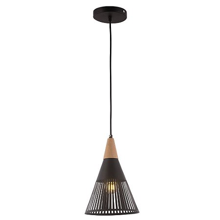 Lustre/Pendente Alumínio RPX Brise Preto - Design Moderno Industrial Quarto/Sala/Cozinha