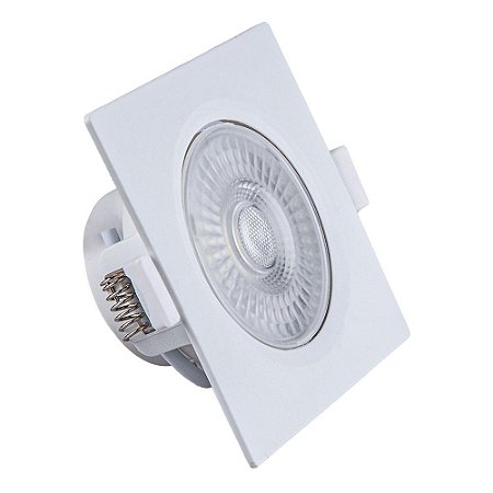 Spot de Embutir LED Quadrado PP 7W 3000K