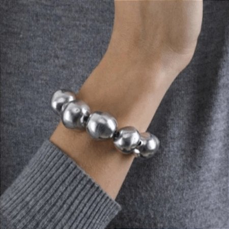 Pulseira bolas grandes alumínio Vestopazzo