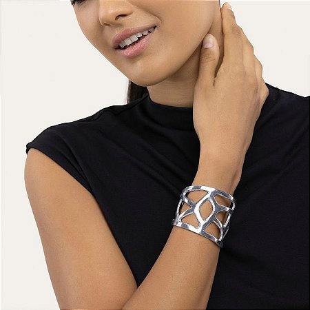 Bracelete Vazado Alumínio