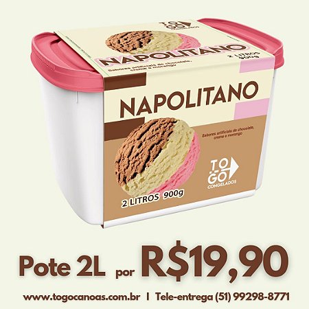 Sorvete Napolitano 2 litros