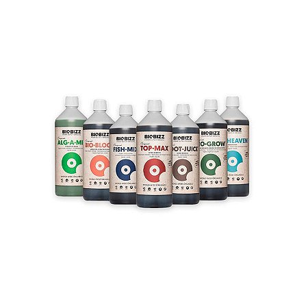Kit Nutrientes Orgânicos BioBizz Completo - 7x1L