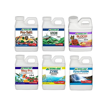 Kit Completo Fertilizantes INDOOR Dyna-Gro - GROW - 6x237ml